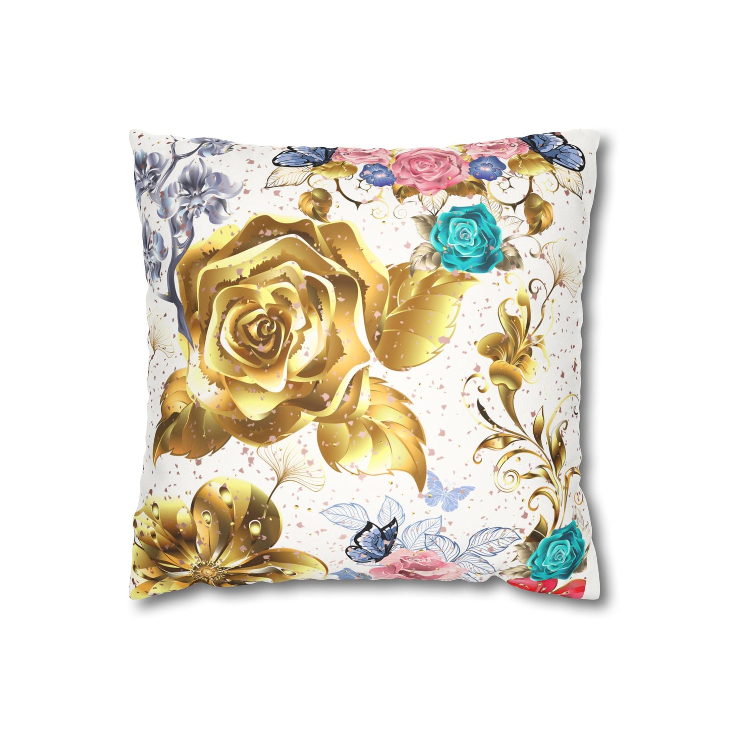 rose gold Faux Suede Square Pillow Case