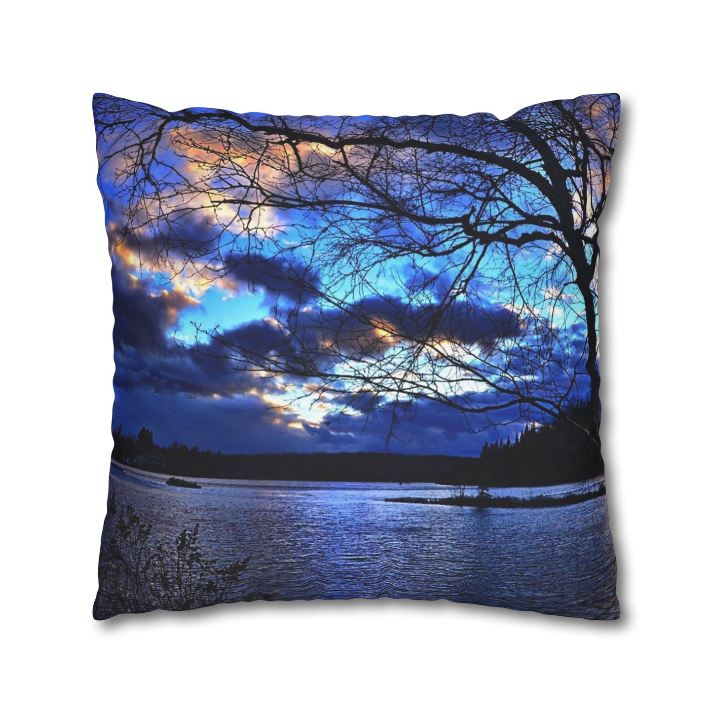 Setting sun Spun Polyester Pillowcase
