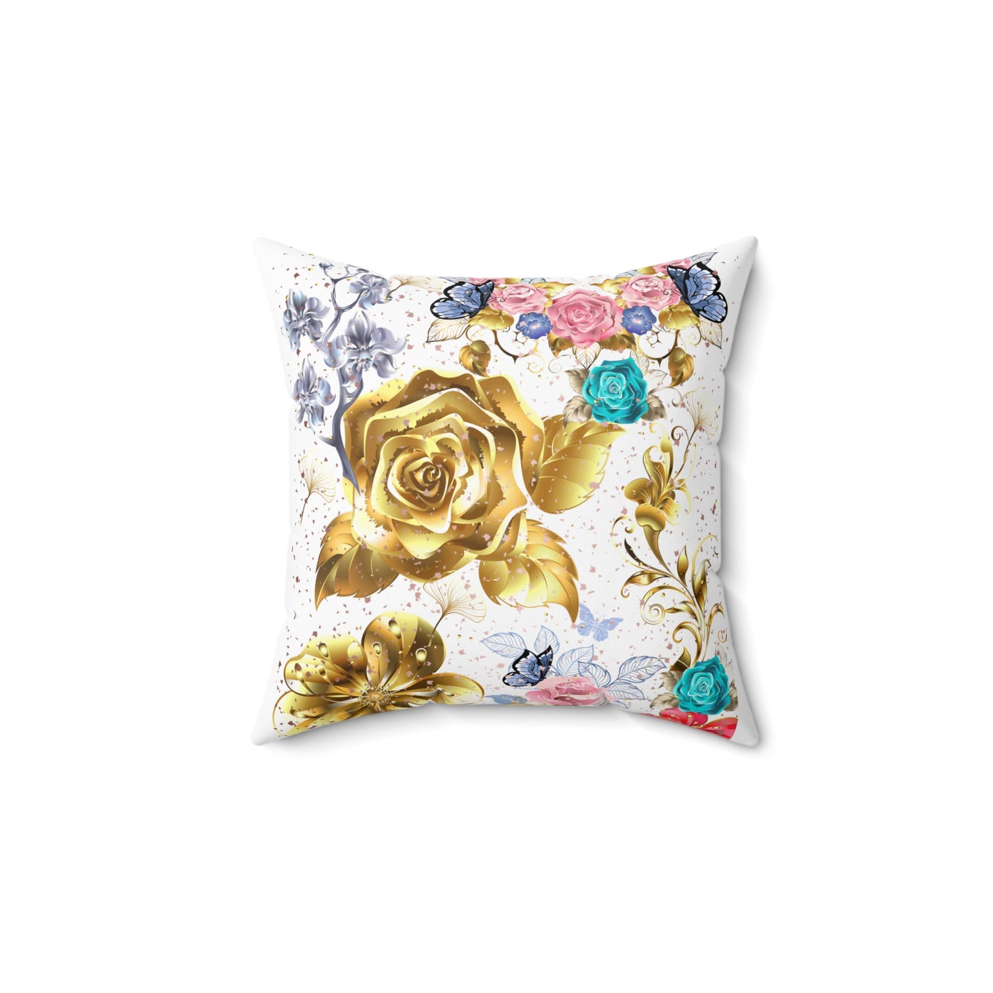 rose gold Spun Polyester Square Pillow