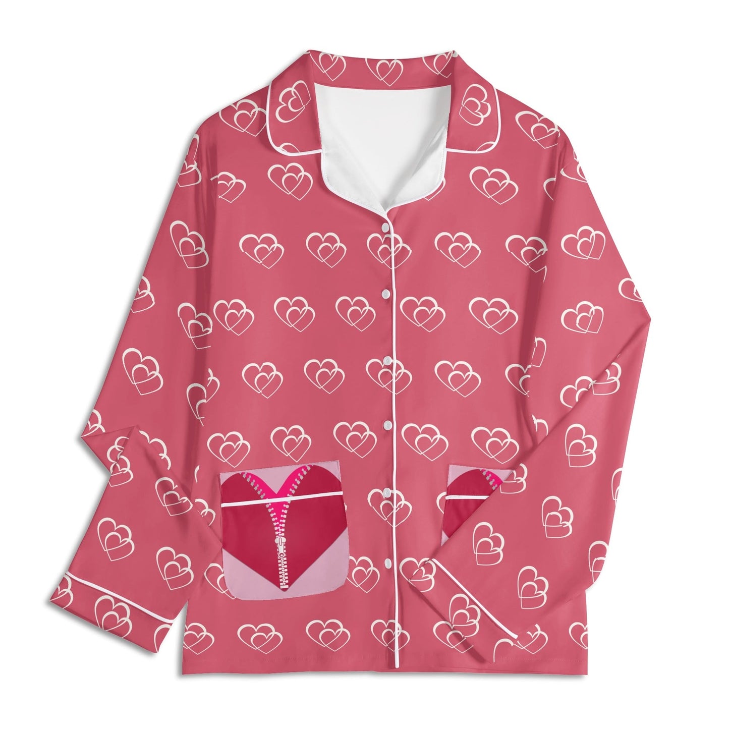Luxurious Hearts Cotton Polyester Adult Pajamas