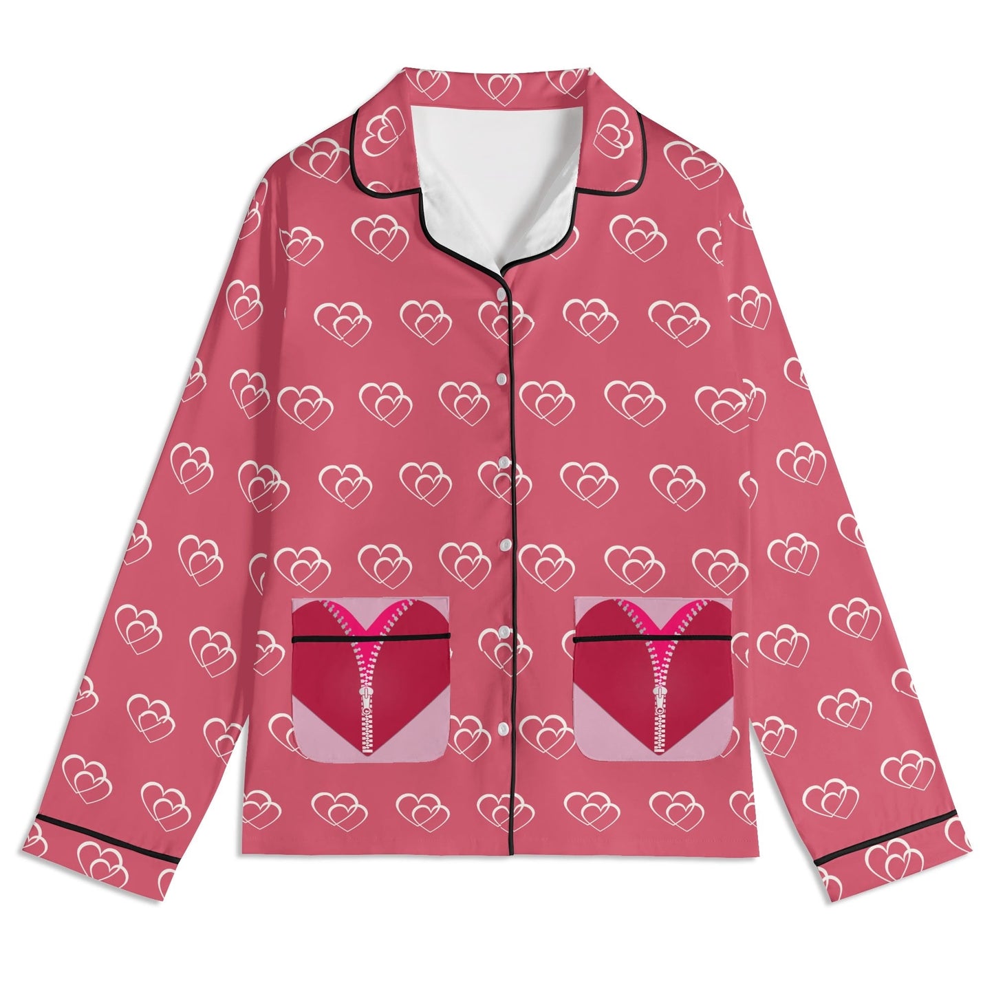Luxurious Hearts Cotton Polyester Adult Pajamas