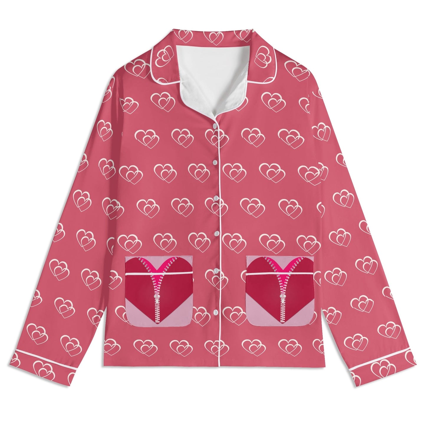Luxurious Hearts Cotton Polyester Adult Pajamas