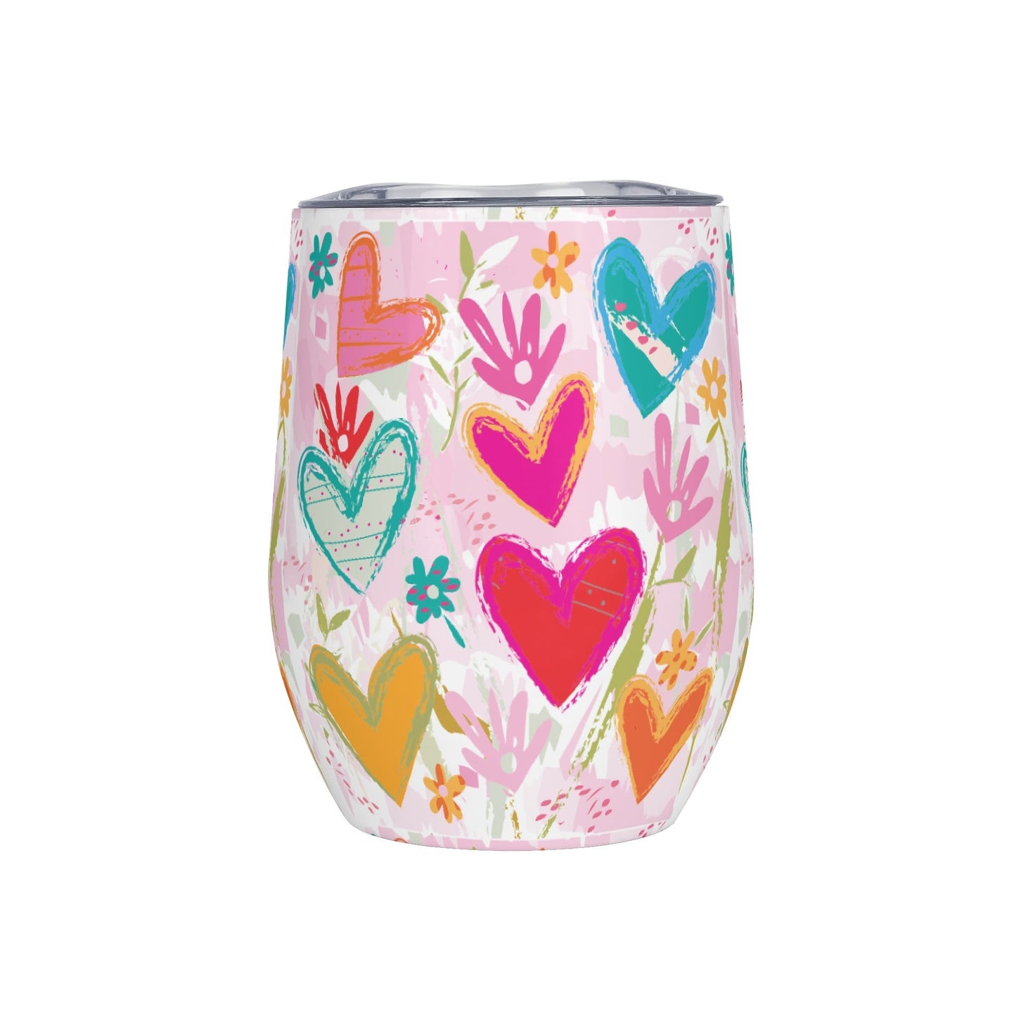 12oz Wine Tumbler Wine Glasses with Lid