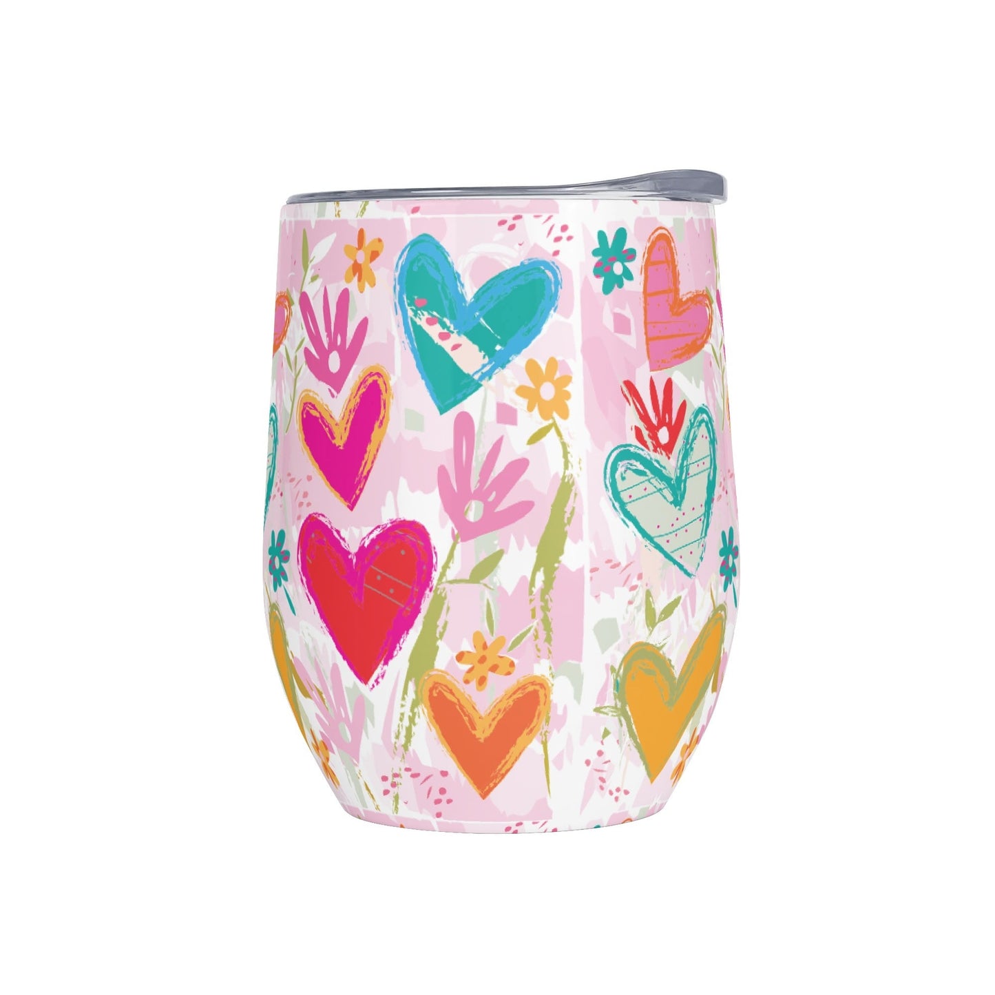 12oz Wine Tumbler Wine Glasses with Lid