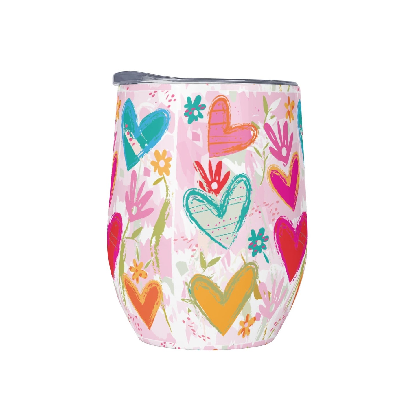 12oz Wine Tumbler Wine Glasses with Lid