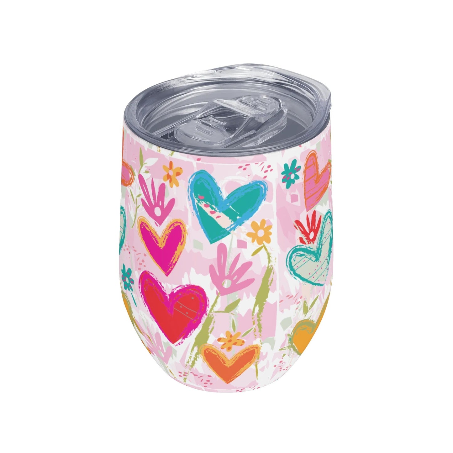 12oz Wine Tumbler Wine Glasses with Lid