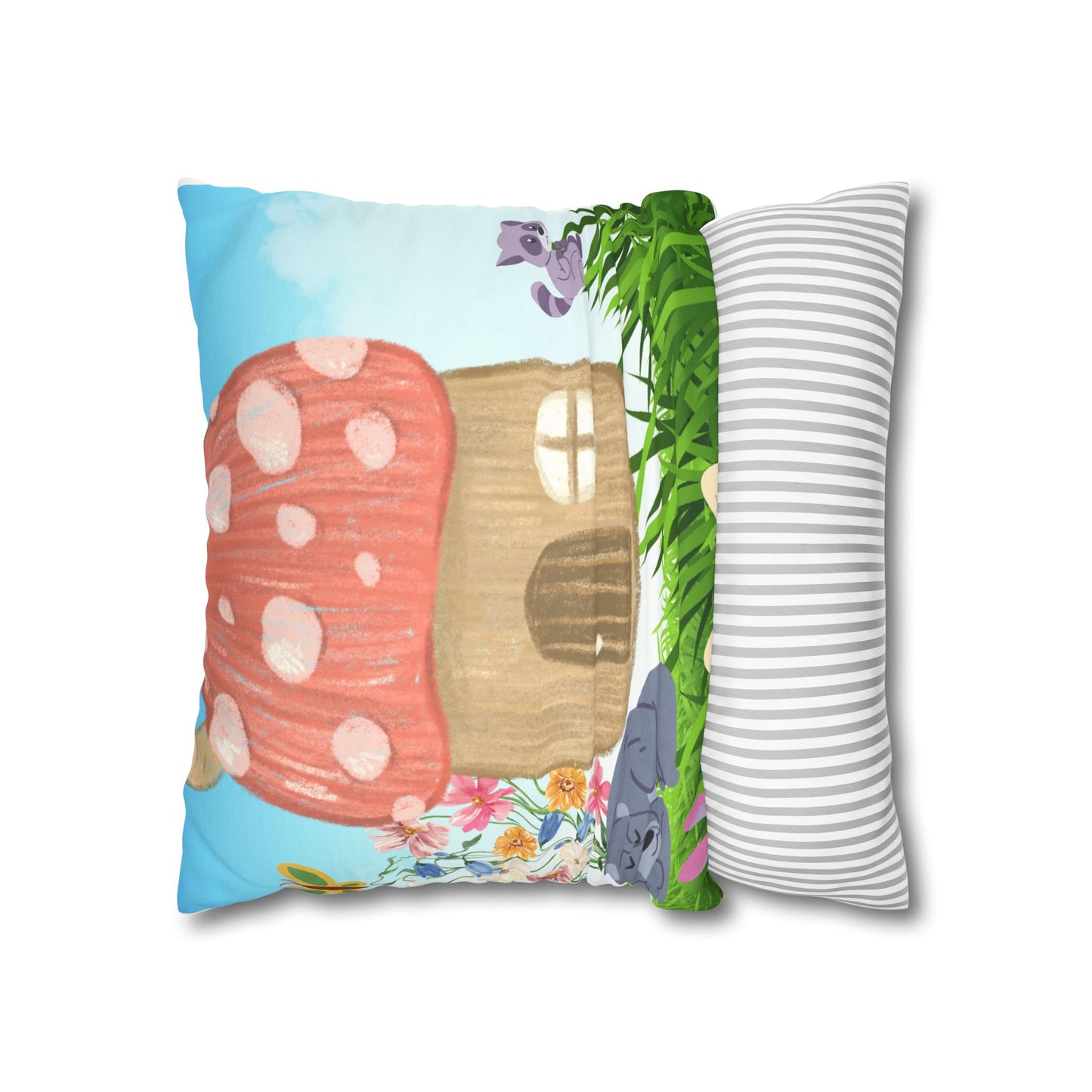 Summer cottage Faux Suede Square Pillow Case