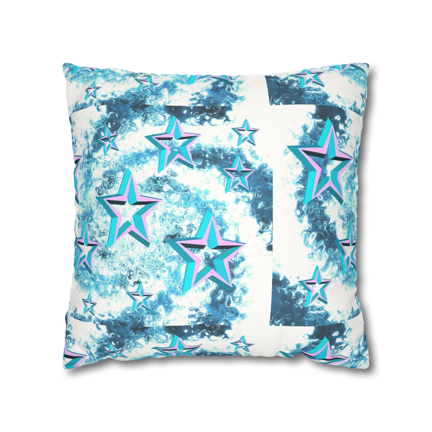 Star Faux Suede Square Pillowcase