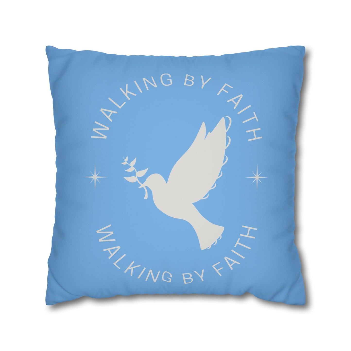 Walking by faith Faux Suede Square Pillowcase