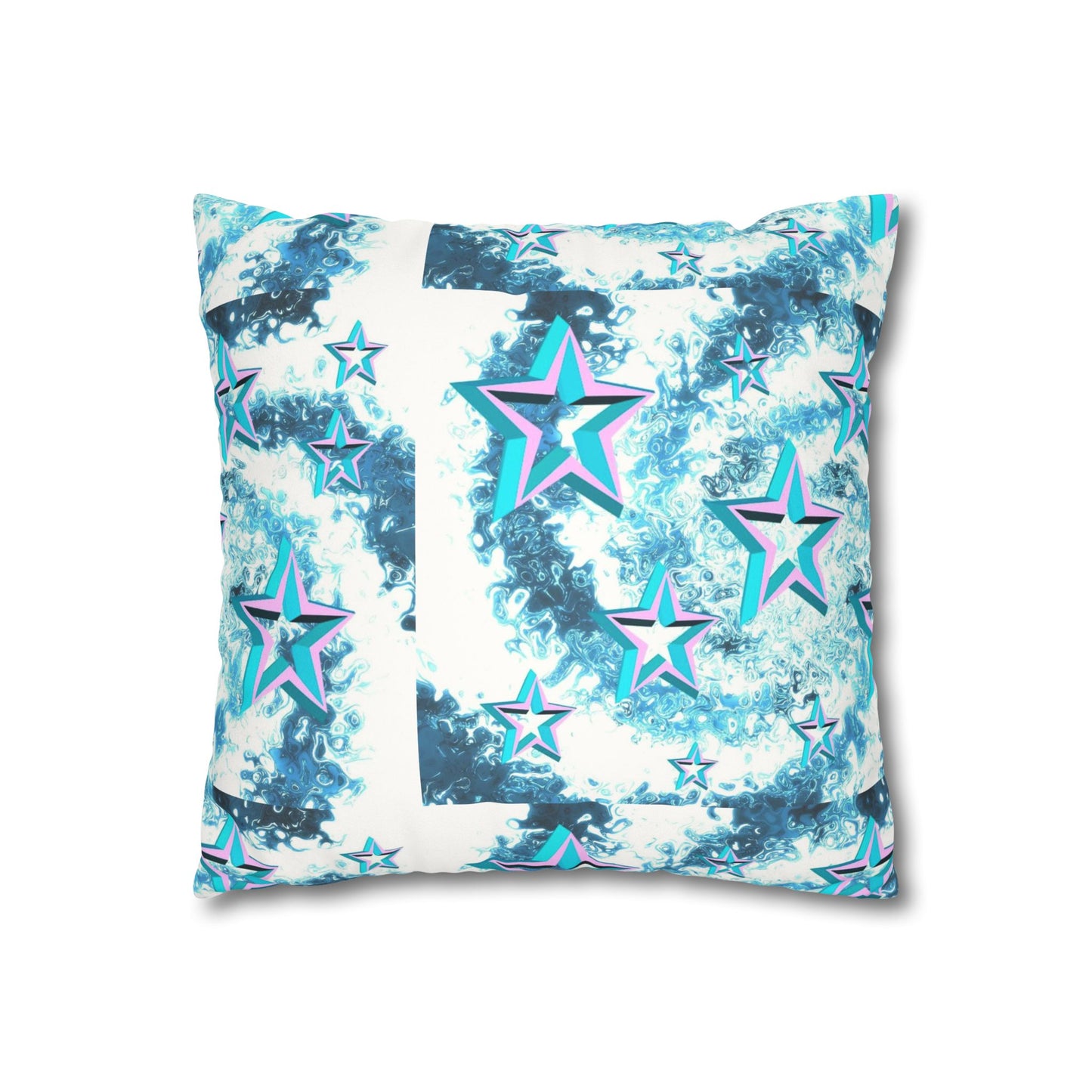 Star Faux Suede Square Pillowcase