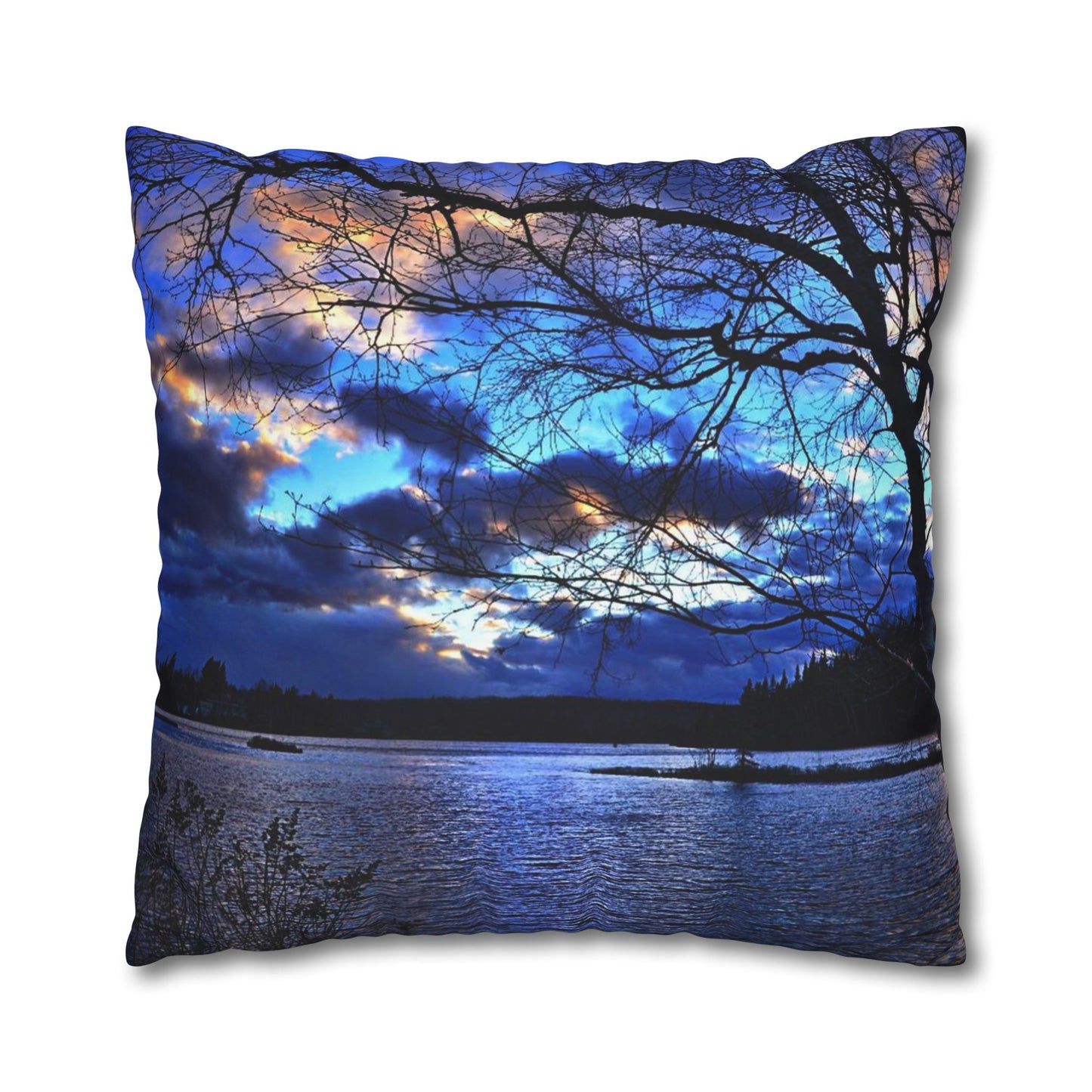Setting sun Spun Polyester Pillowcase