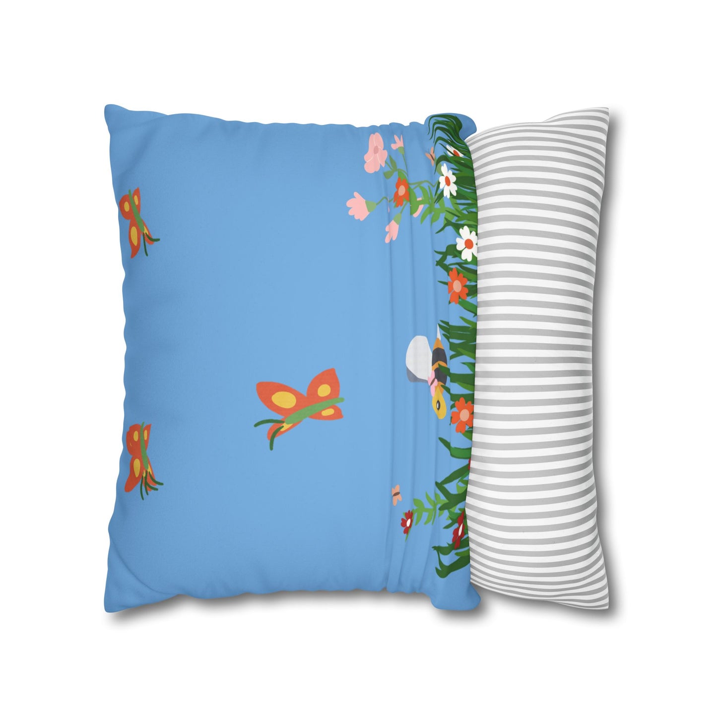 Springtime Faux Suede Square Pillowcase