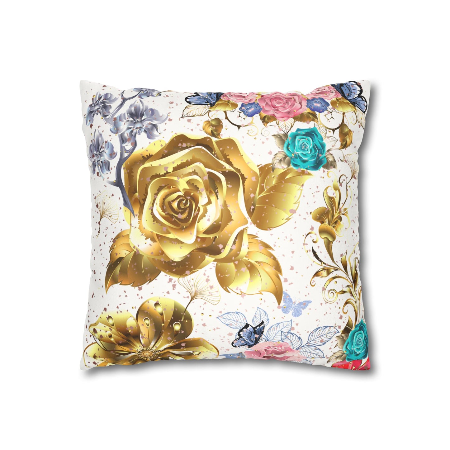 rose gold Faux Suede Square Pillow Case
