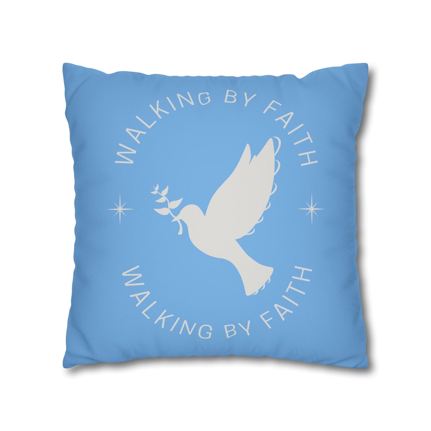 Walking by faith Faux Suede Square Pillowcase