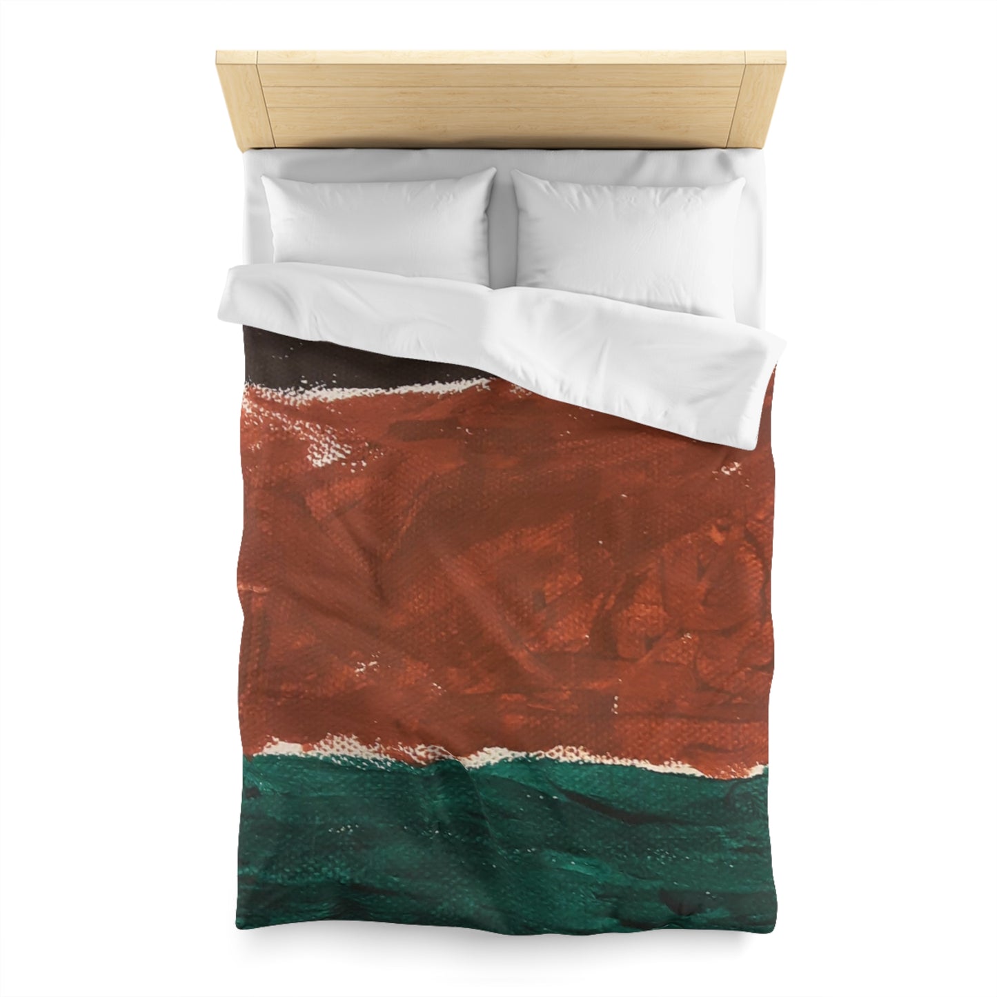 Brown paint Microfiber Duvet Cover