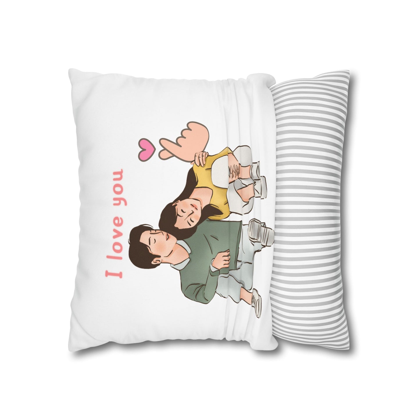 Love U Spun Polyester Pillowcase