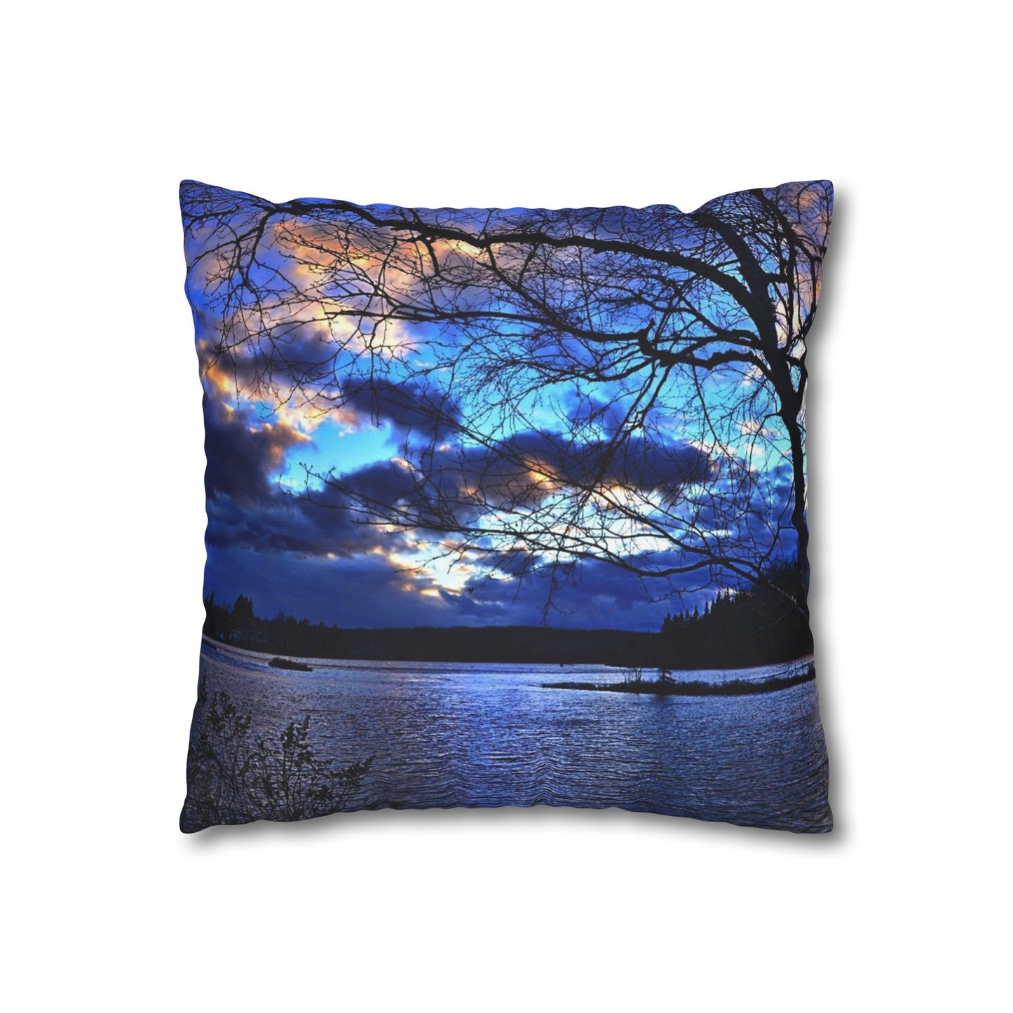 Setting sun Spun Polyester Pillowcase