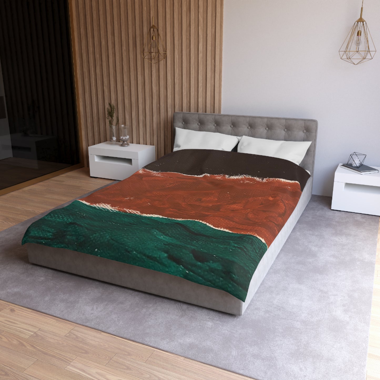 Brown paint Microfiber Duvet Cover