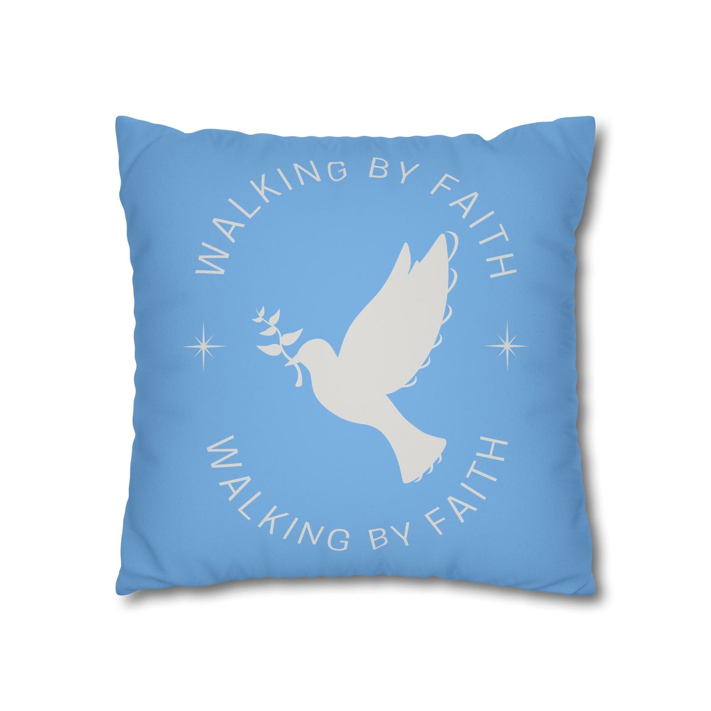 Walking by faith Faux Suede Square Pillowcase