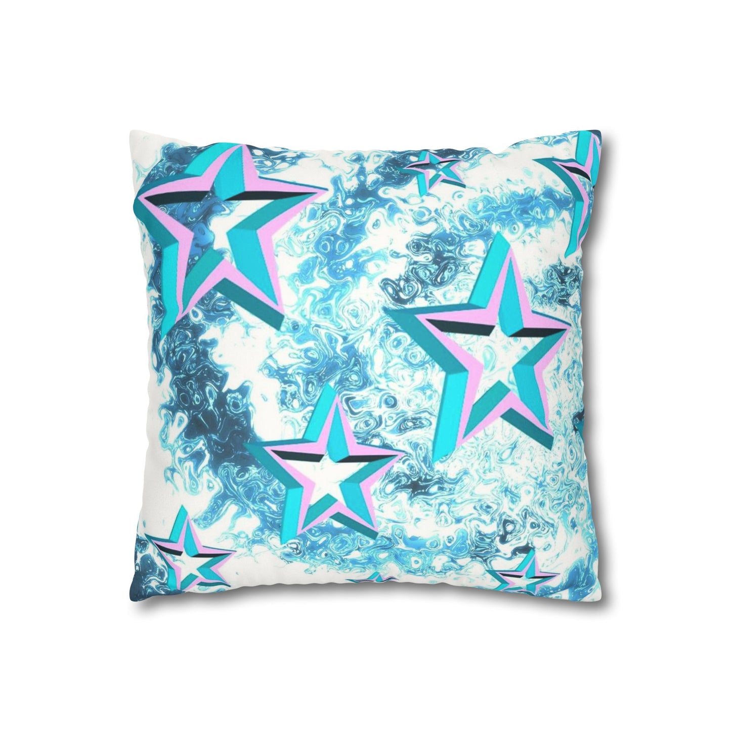 Star Faux Suede Square Pillowcase