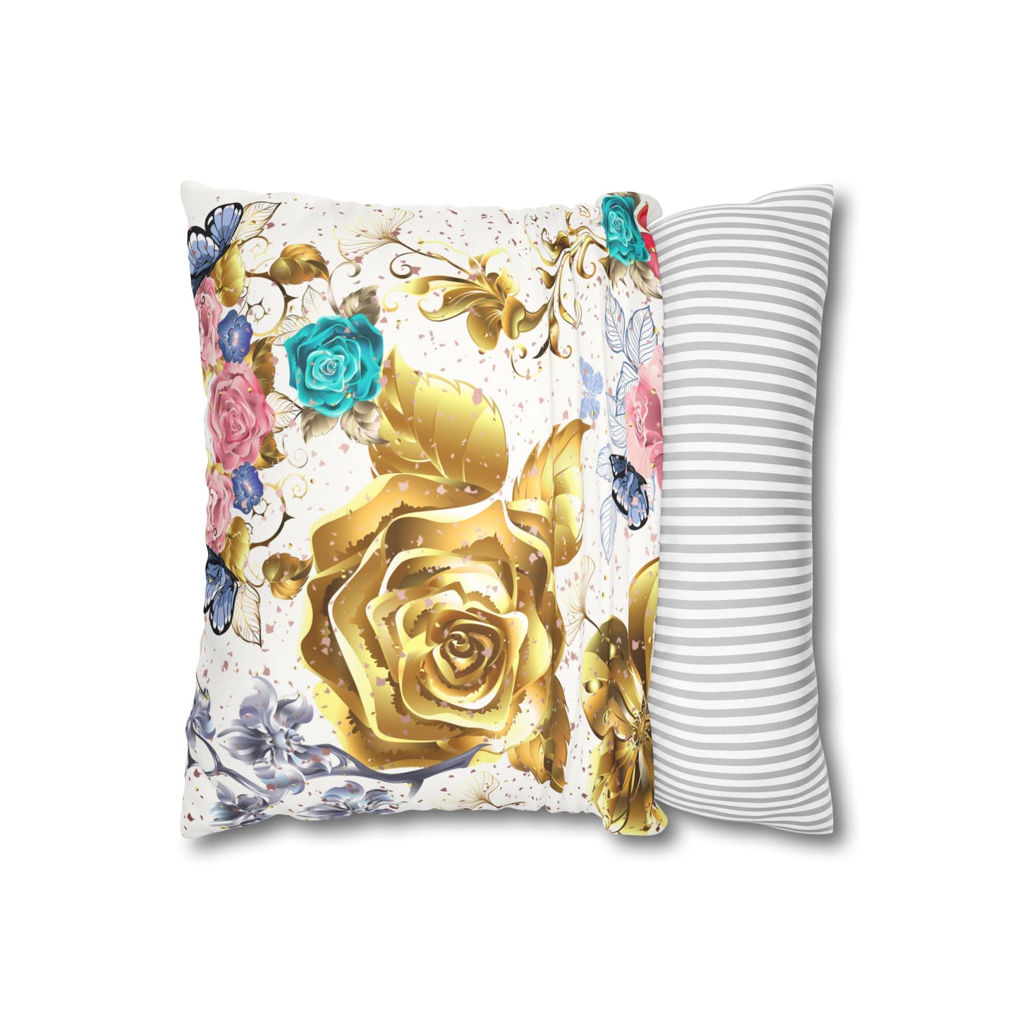 rose gold Faux Suede Square Pillow Case