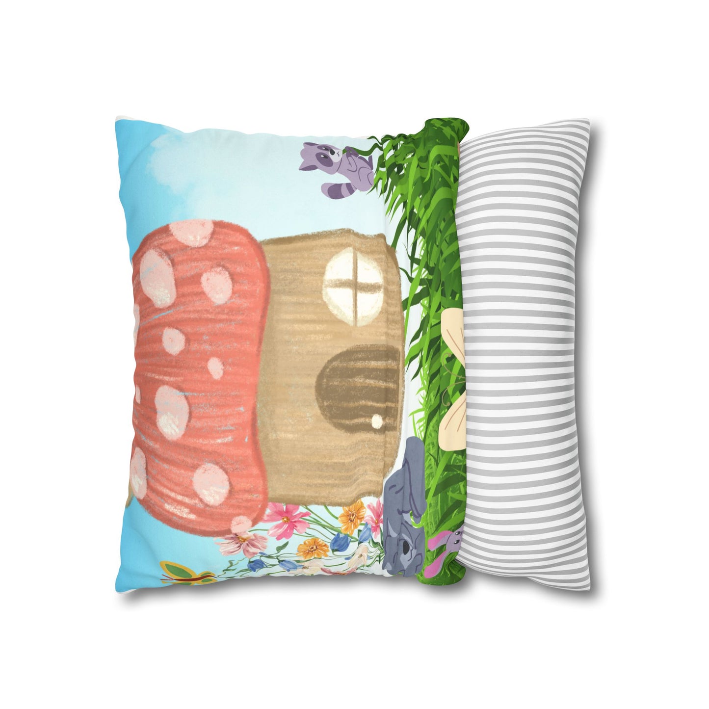Summer cottage Faux Suede Square Pillow Case
