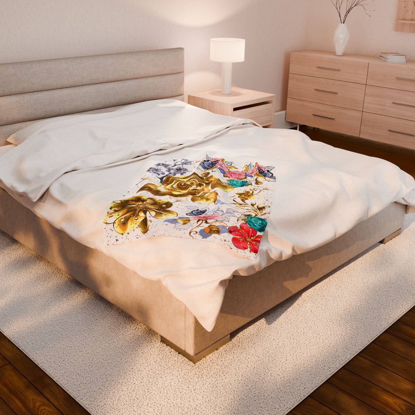 Rose gold Velveteen Plush Blanket