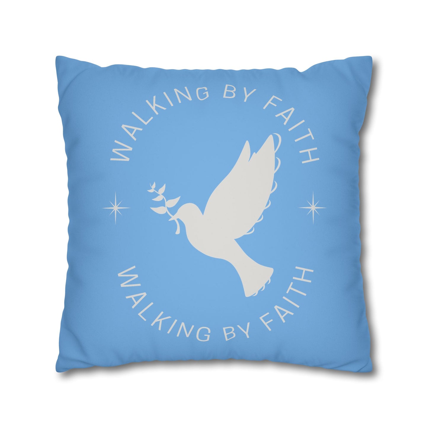 Walking by faith Faux Suede Square Pillowcase