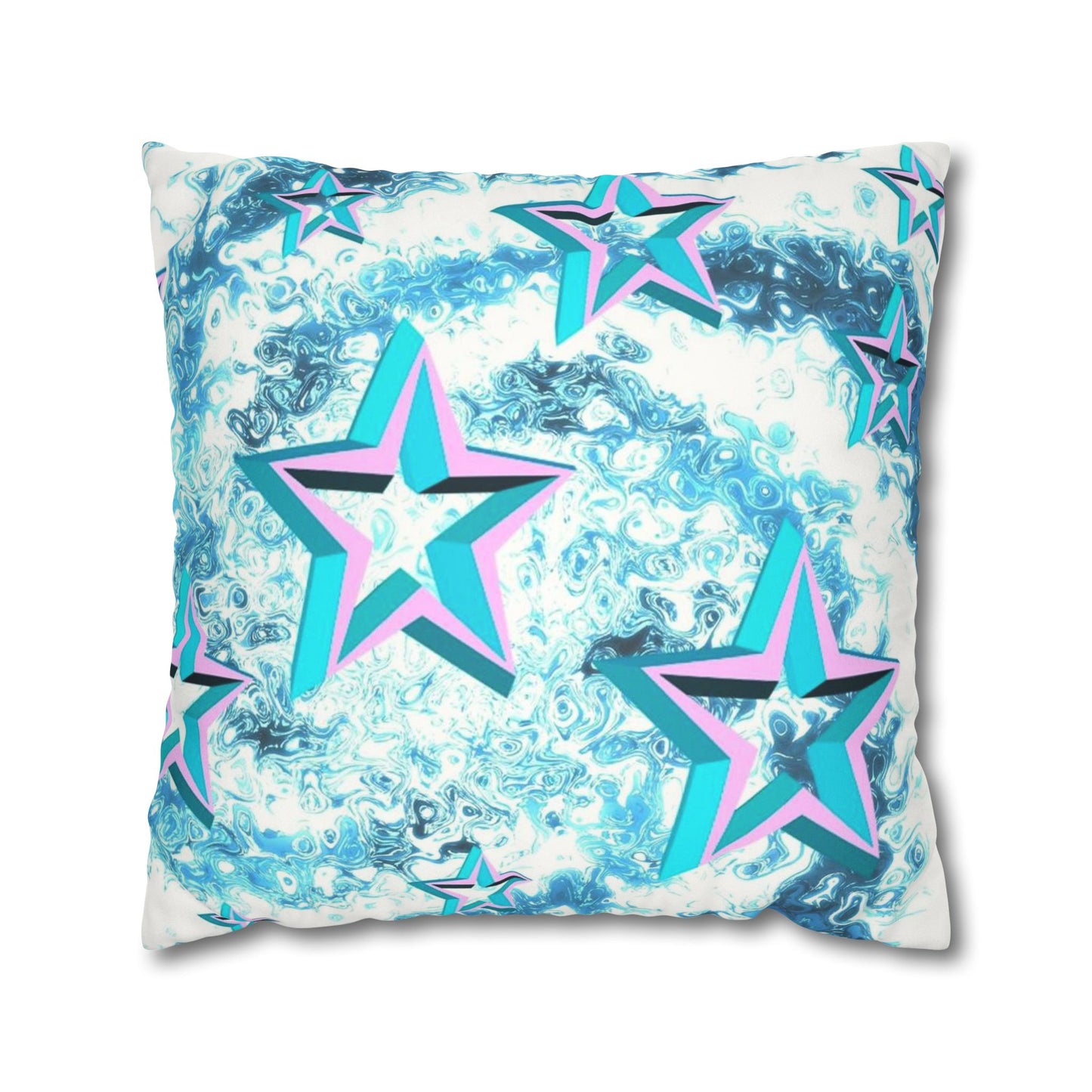 Star Faux Suede Square Pillowcase