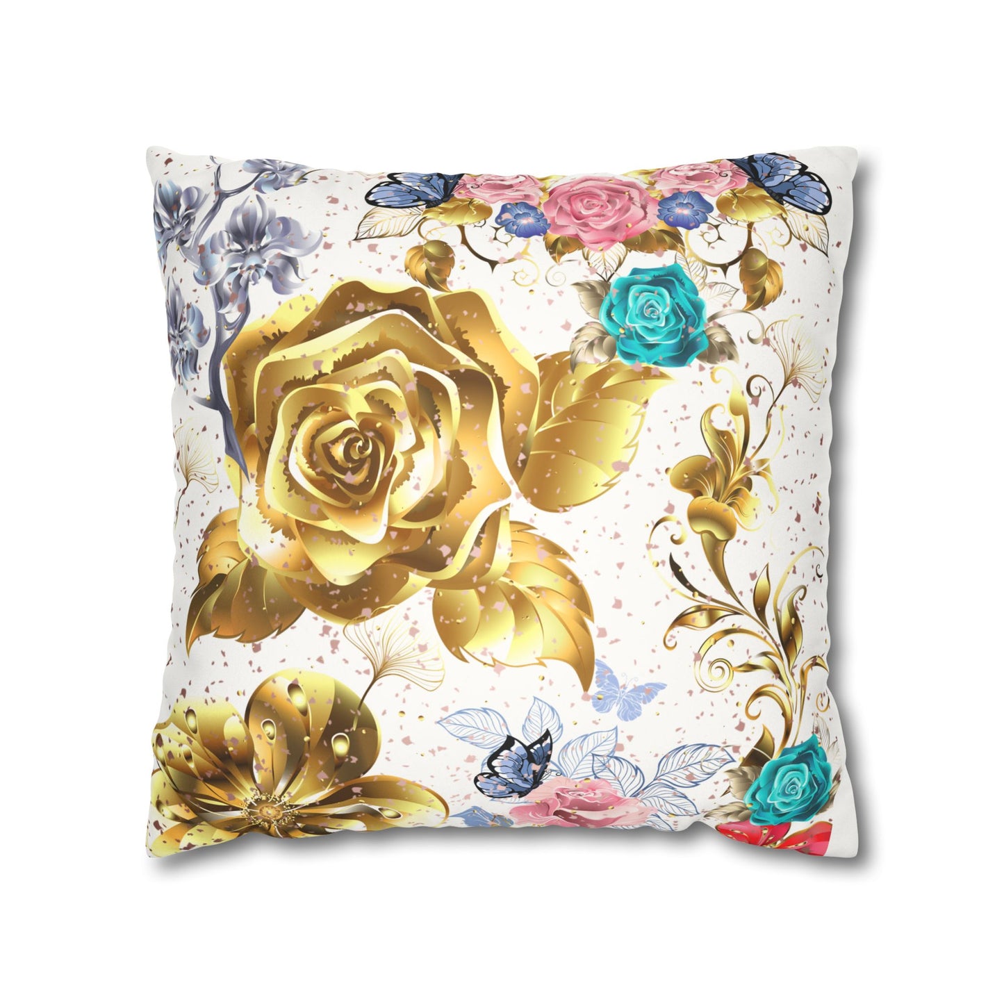 rose gold Faux Suede Square Pillow Case