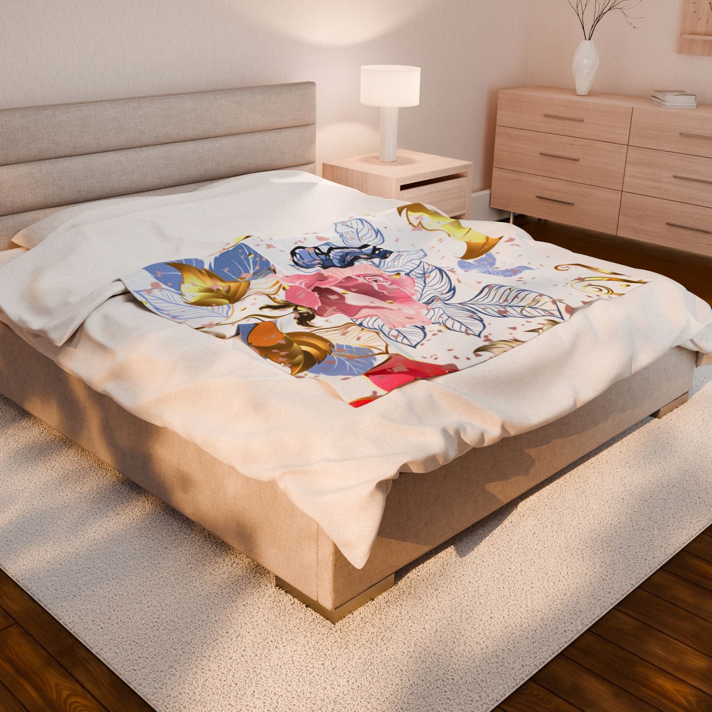 Rose gold Velveteen Plush Blanket