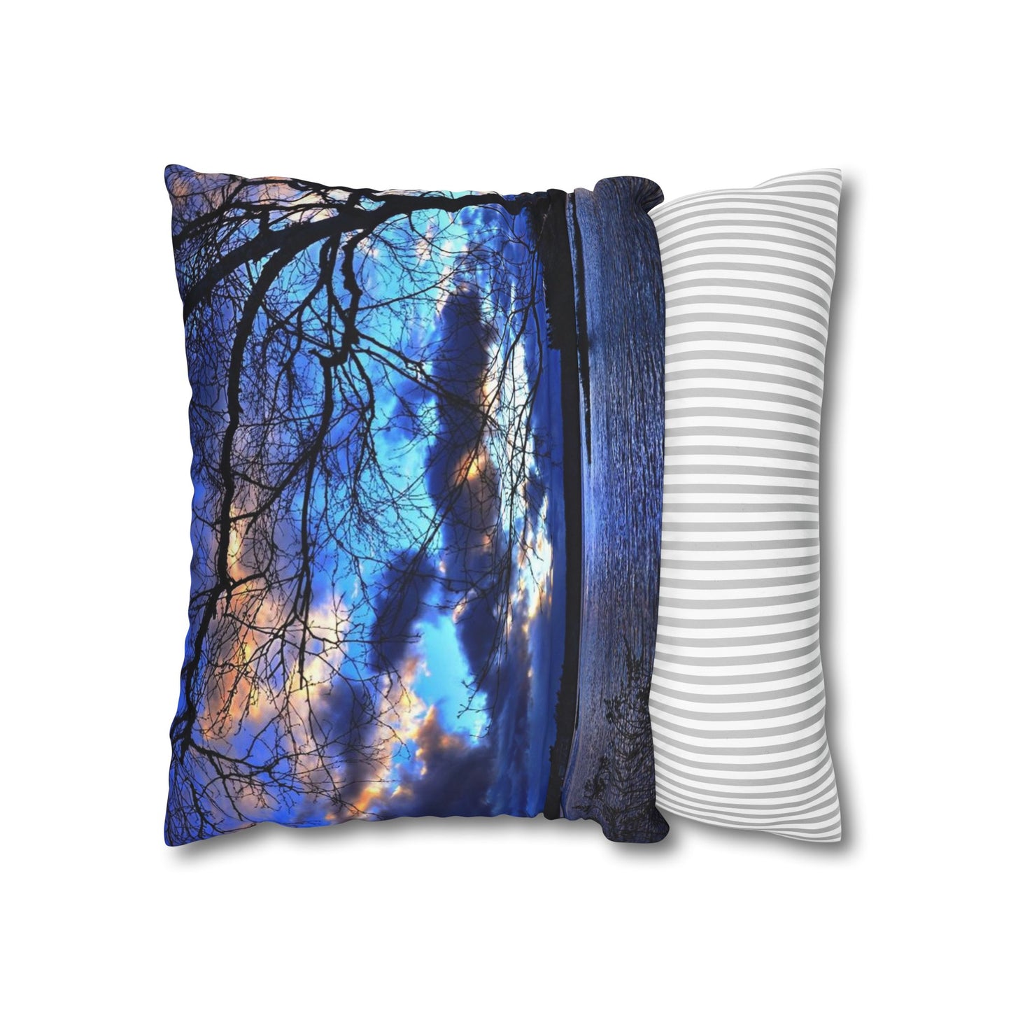 Setting sun Spun Polyester Pillowcase