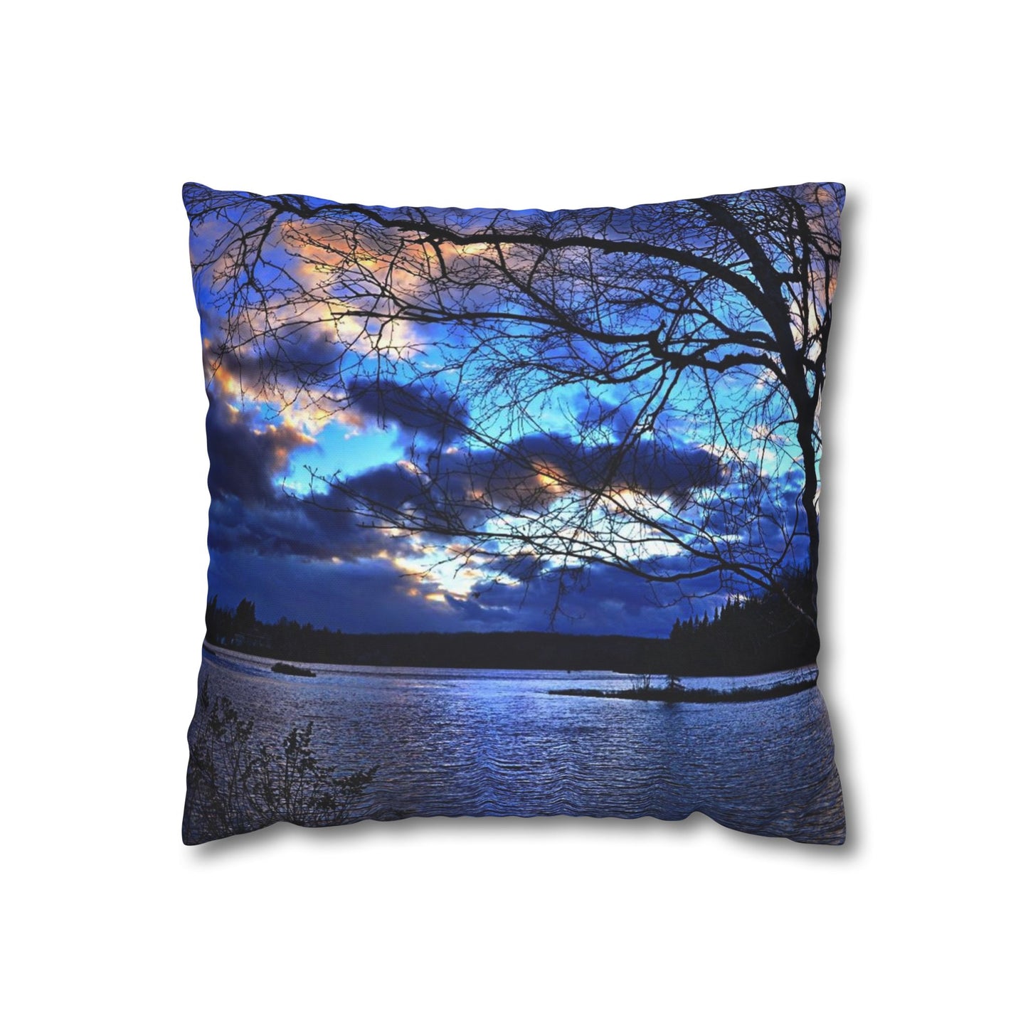 Setting sun Spun Polyester Pillowcase