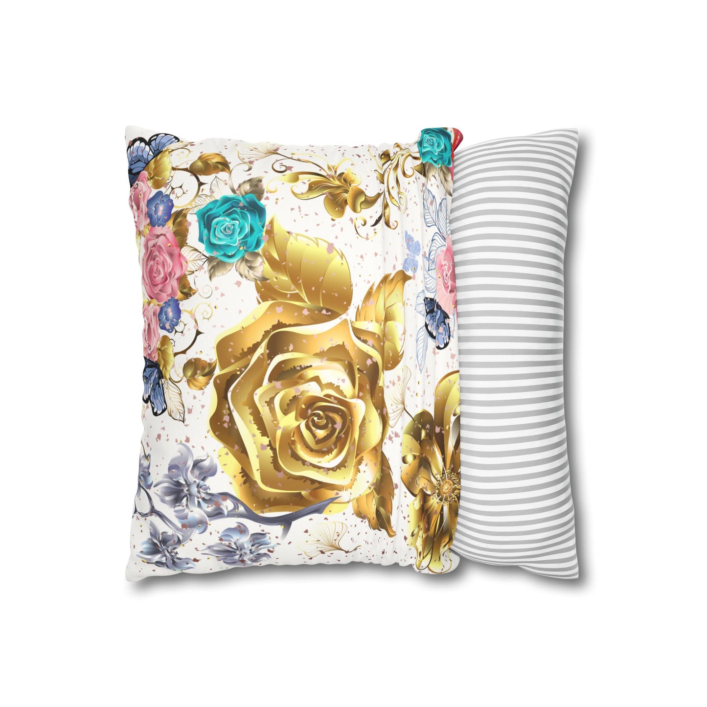 rose gold Faux Suede Square Pillow Case