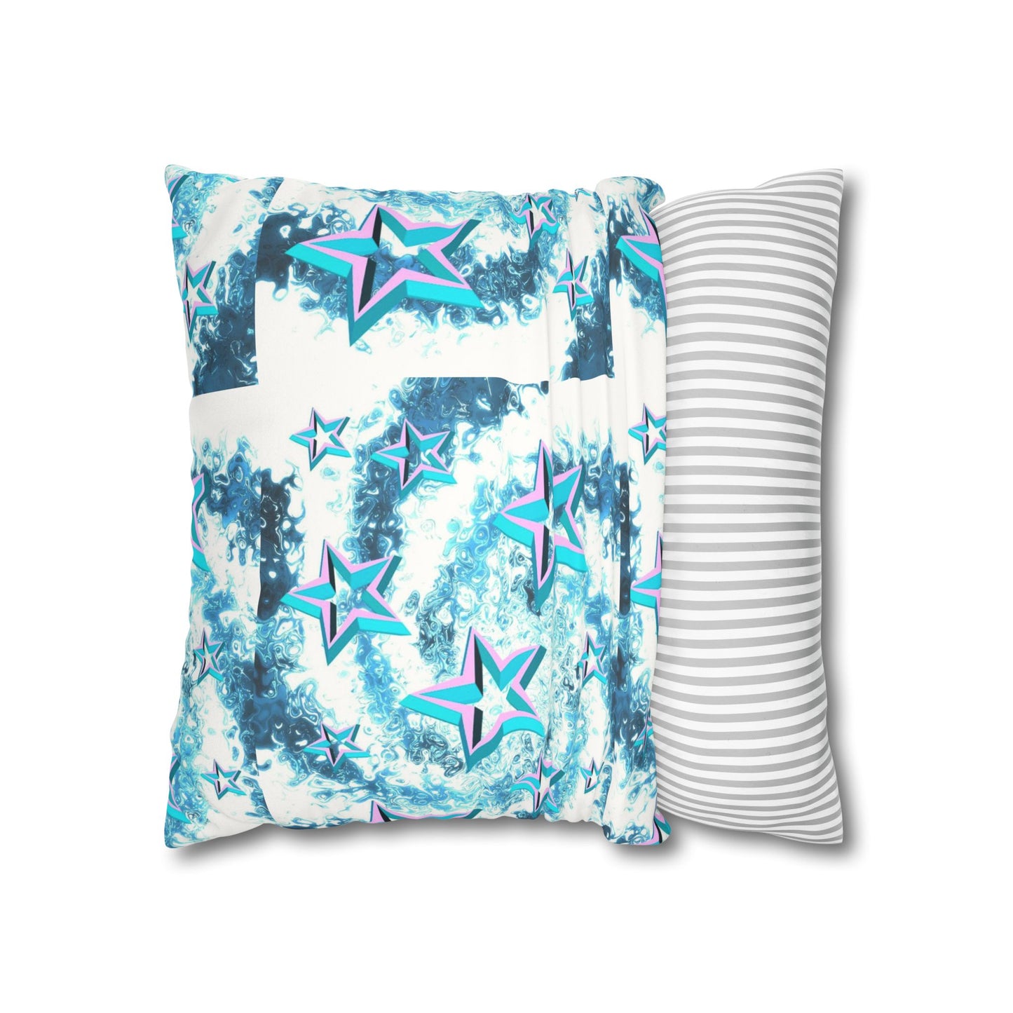 Star Faux Suede Square Pillowcase