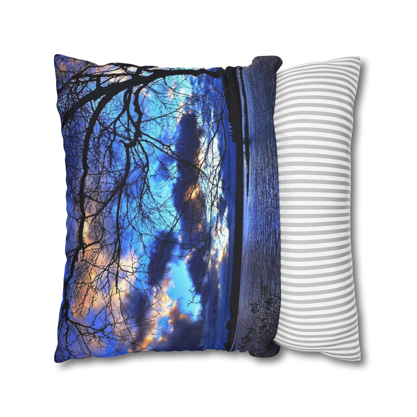 Setting sun Spun Polyester Pillowcase