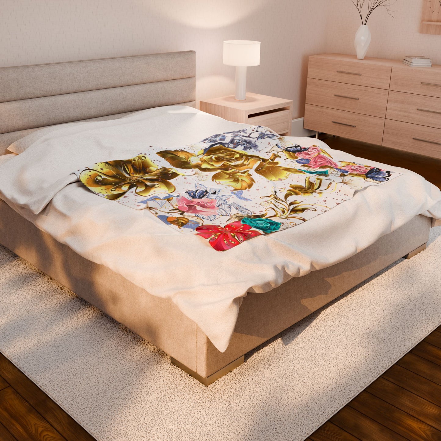 Rose gold Velveteen Plush Blanket