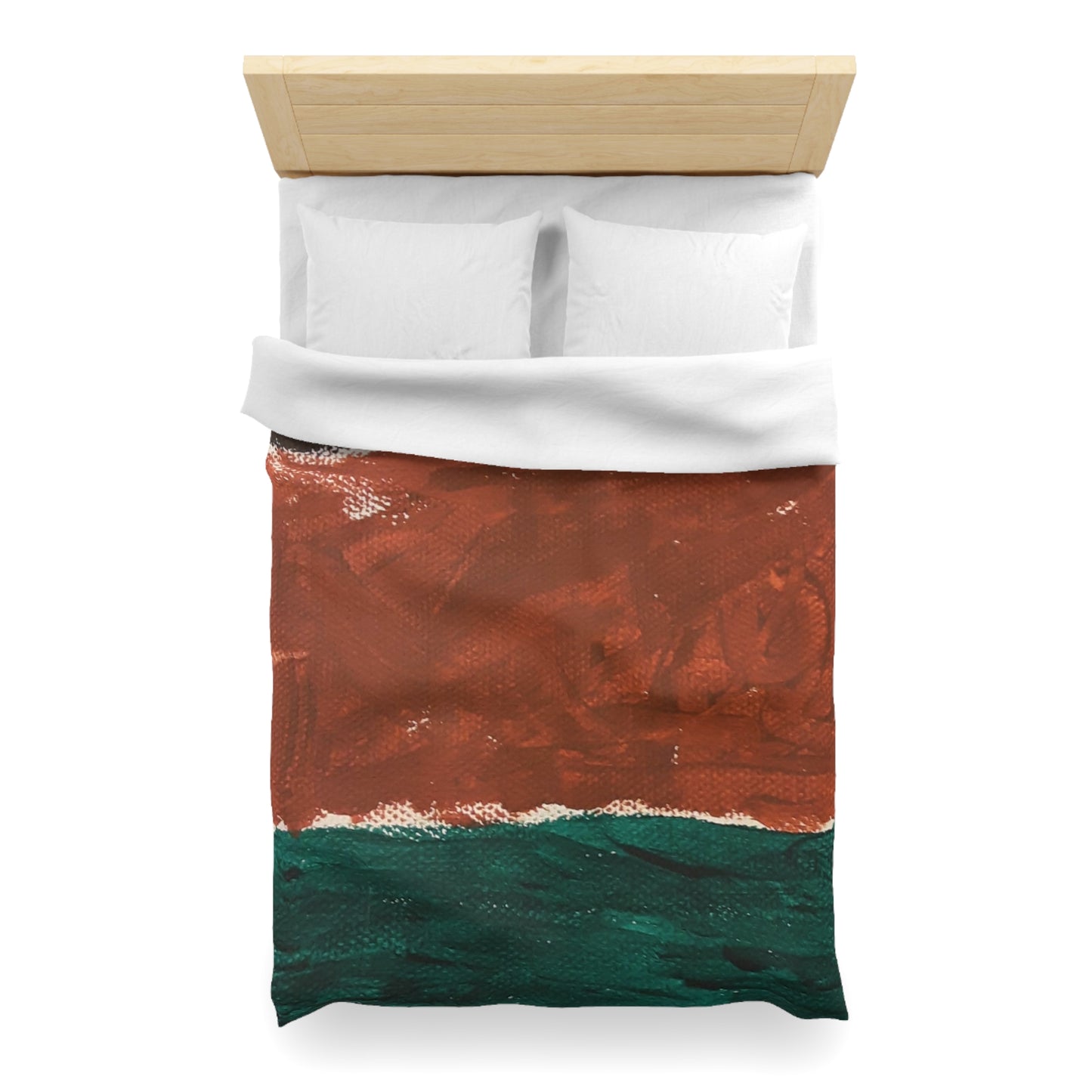 Brown paint Microfiber Duvet Cover