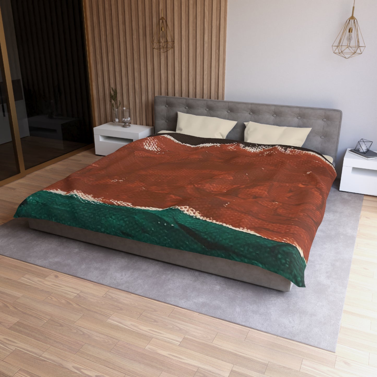 Brown paint Microfiber Duvet Cover