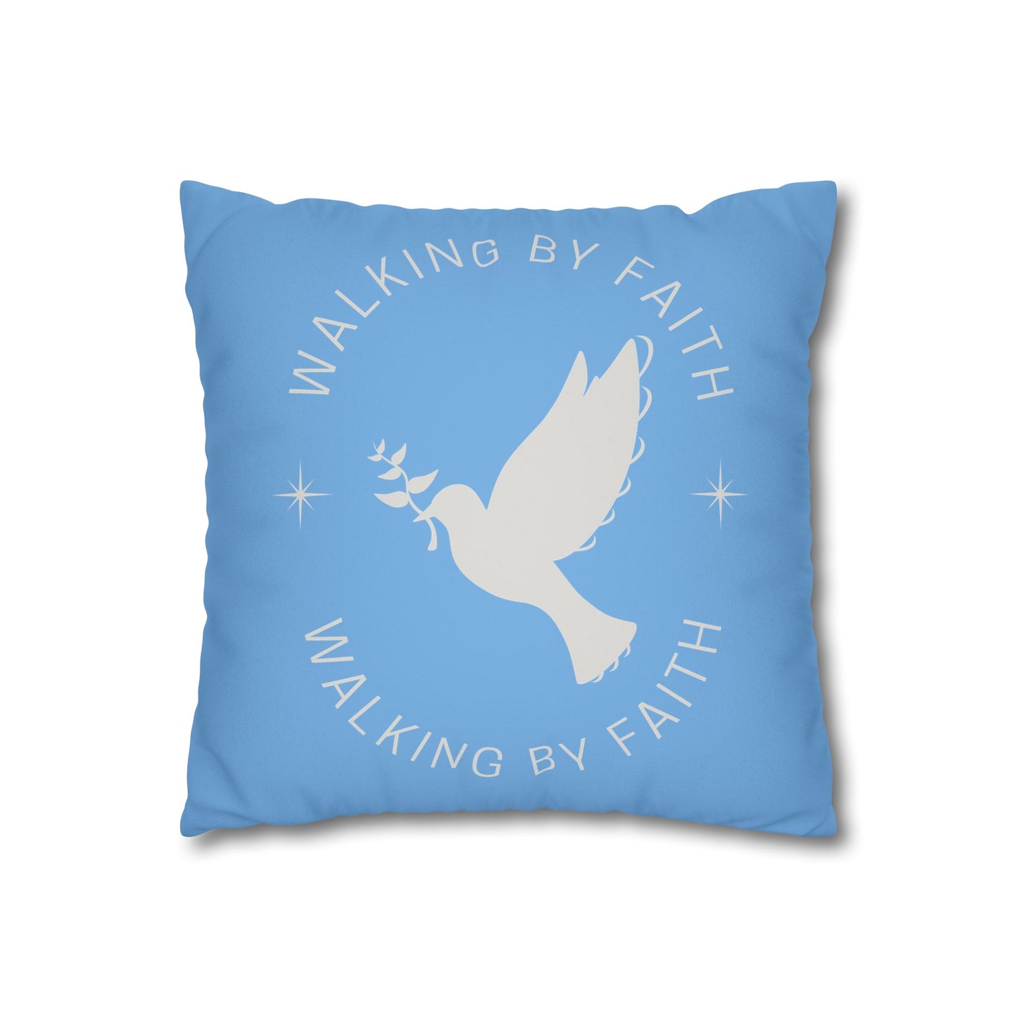 Walking by faith Faux Suede Square Pillowcase