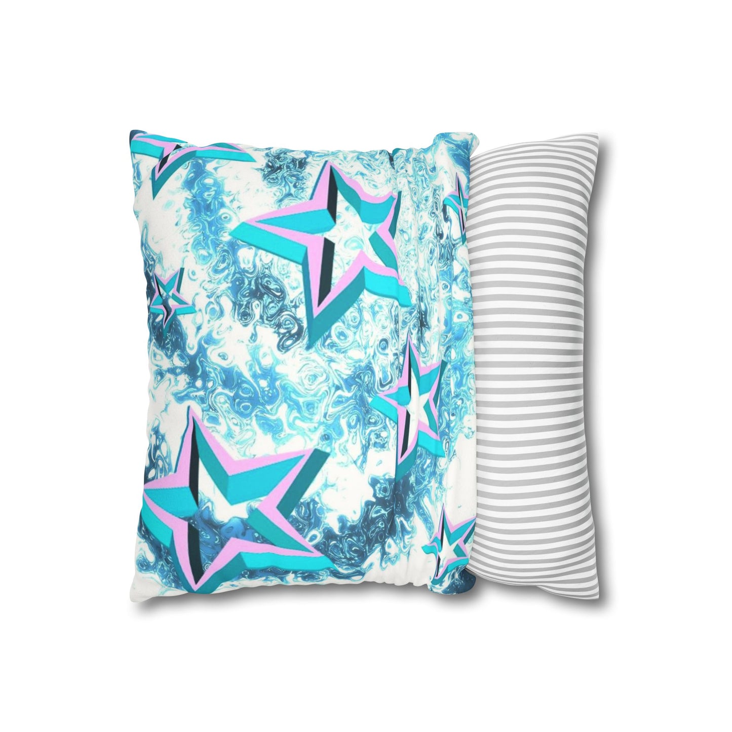 Star Faux Suede Square Pillowcase