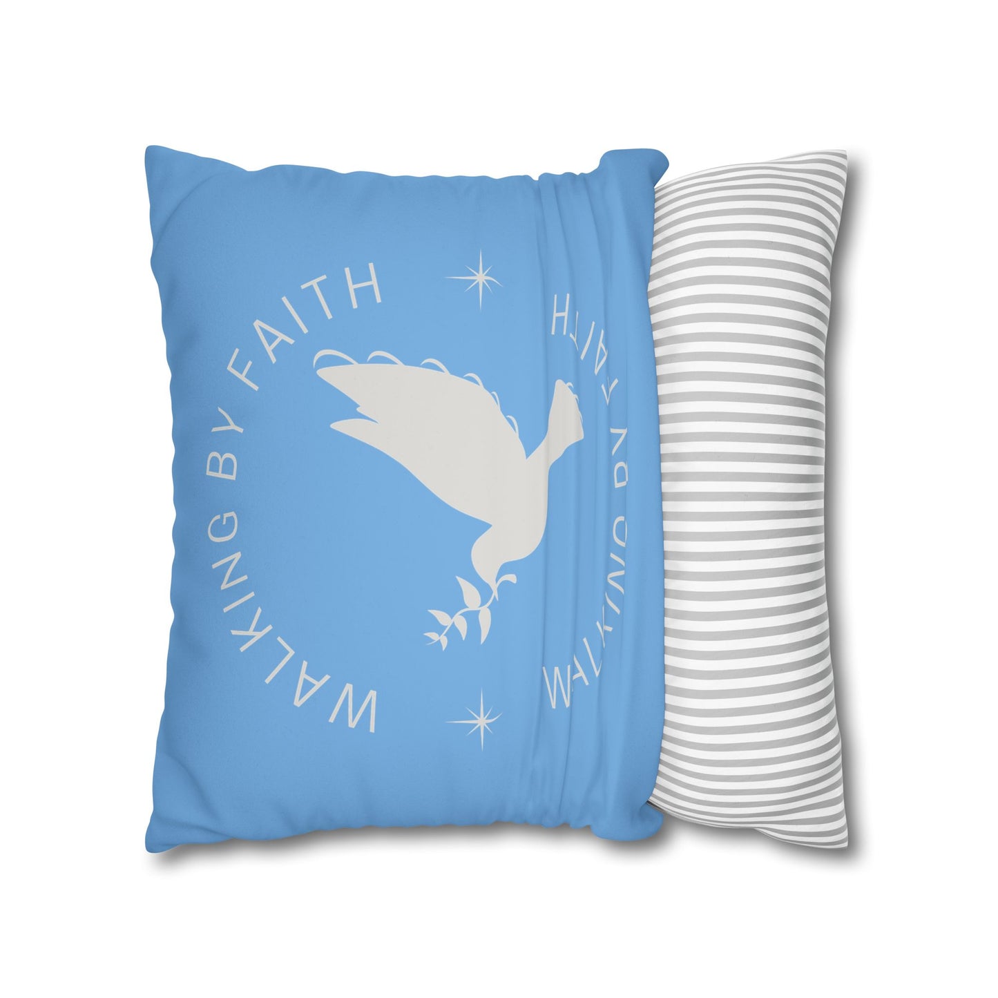 Walking by faith Faux Suede Square Pillowcase