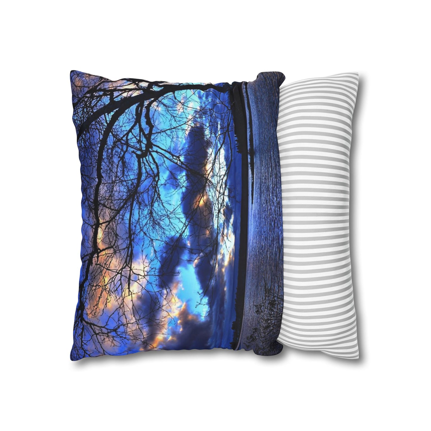 Setting sun Spun Polyester Pillowcase