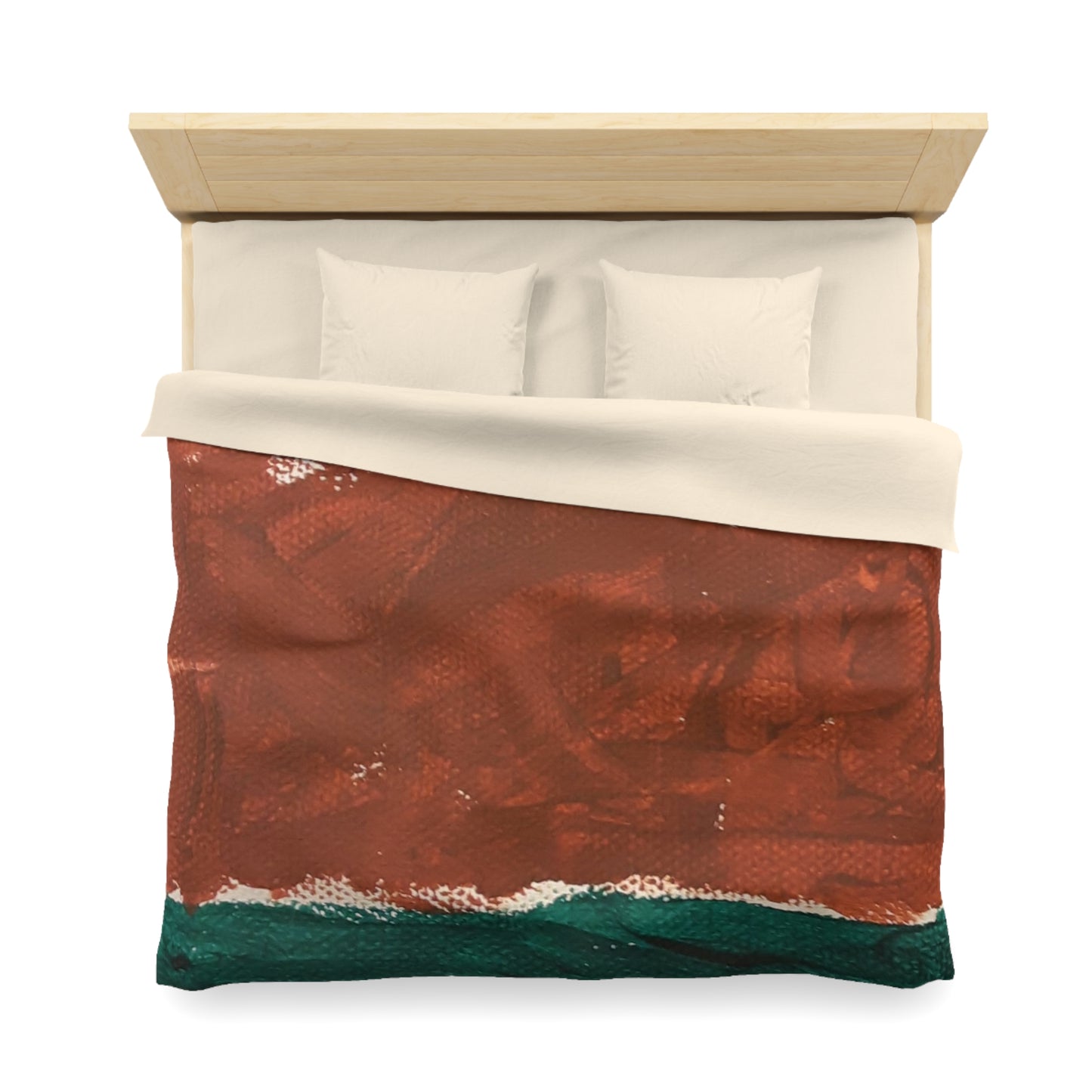 Brown paint Microfiber Duvet Cover