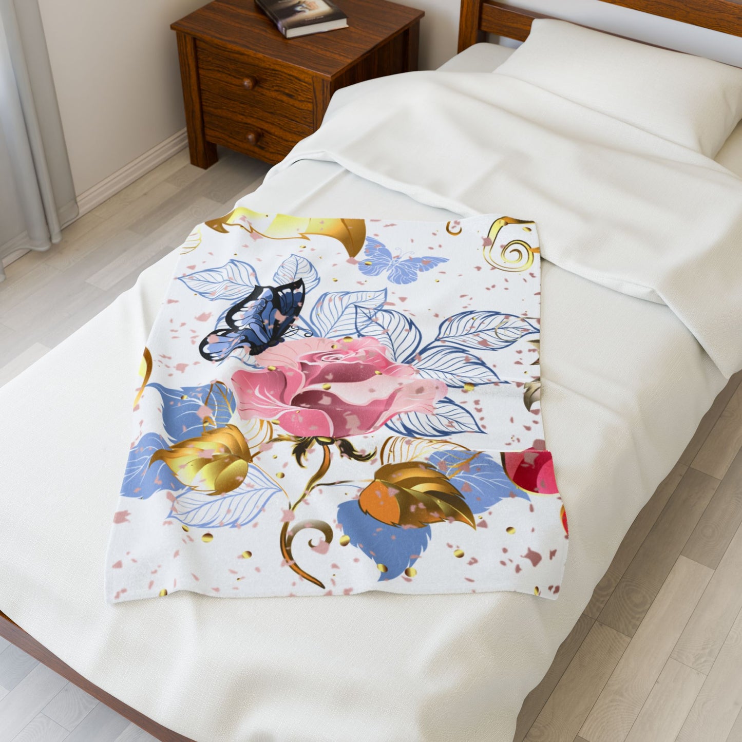 Rose gold Velveteen Plush Blanket