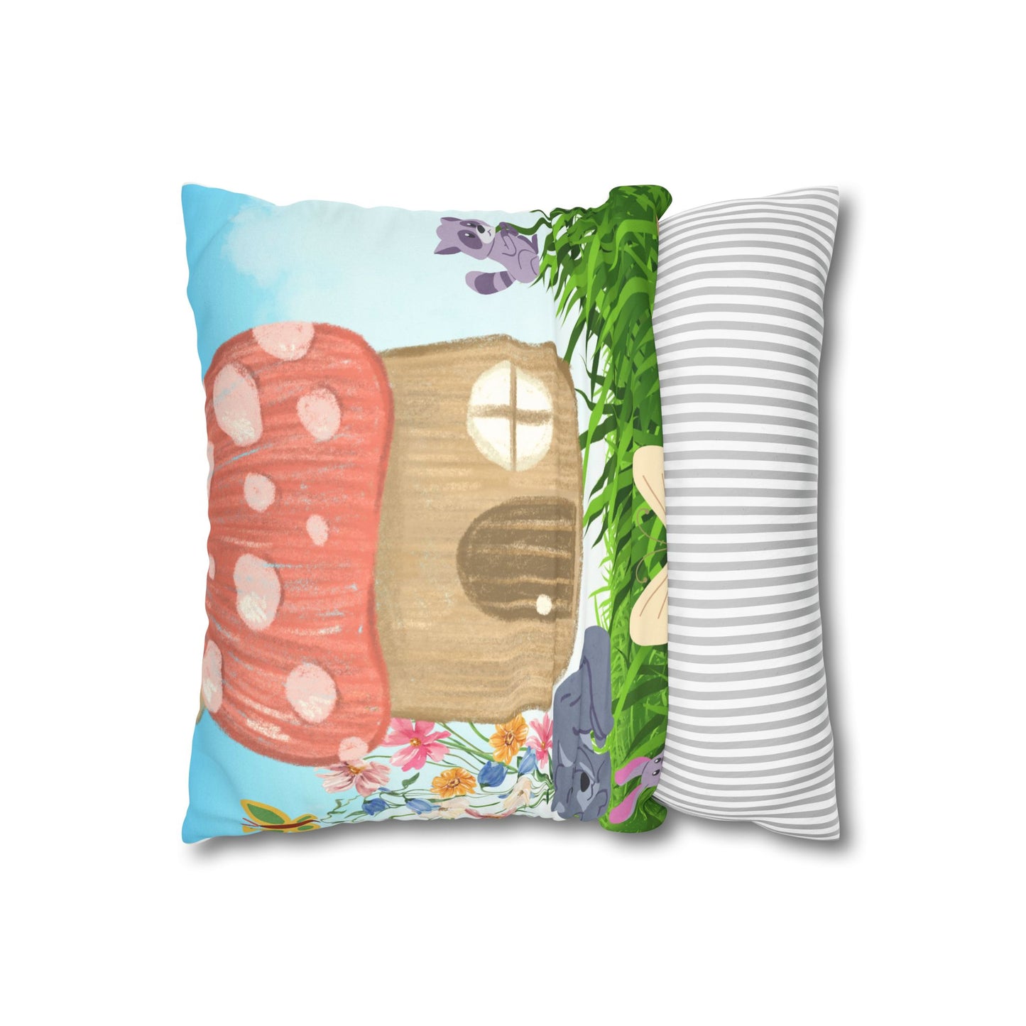 Summer cottage Faux Suede Square Pillow Case