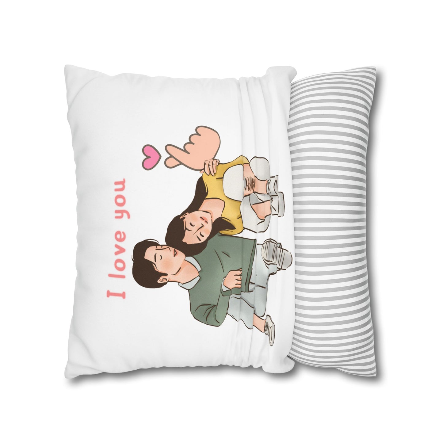 Love U Spun Polyester Pillowcase