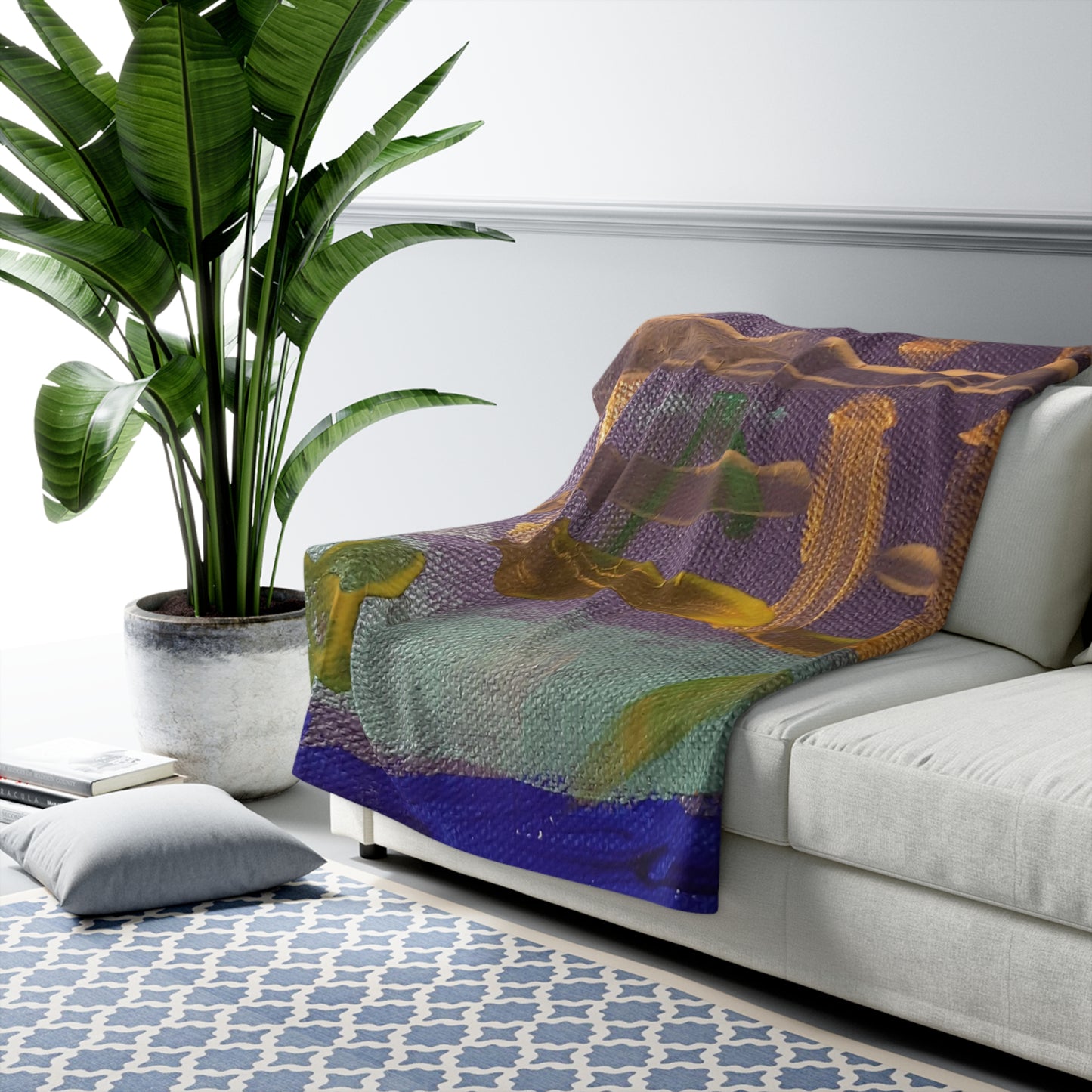 Abstract art Sherpa Fleece Blanket
