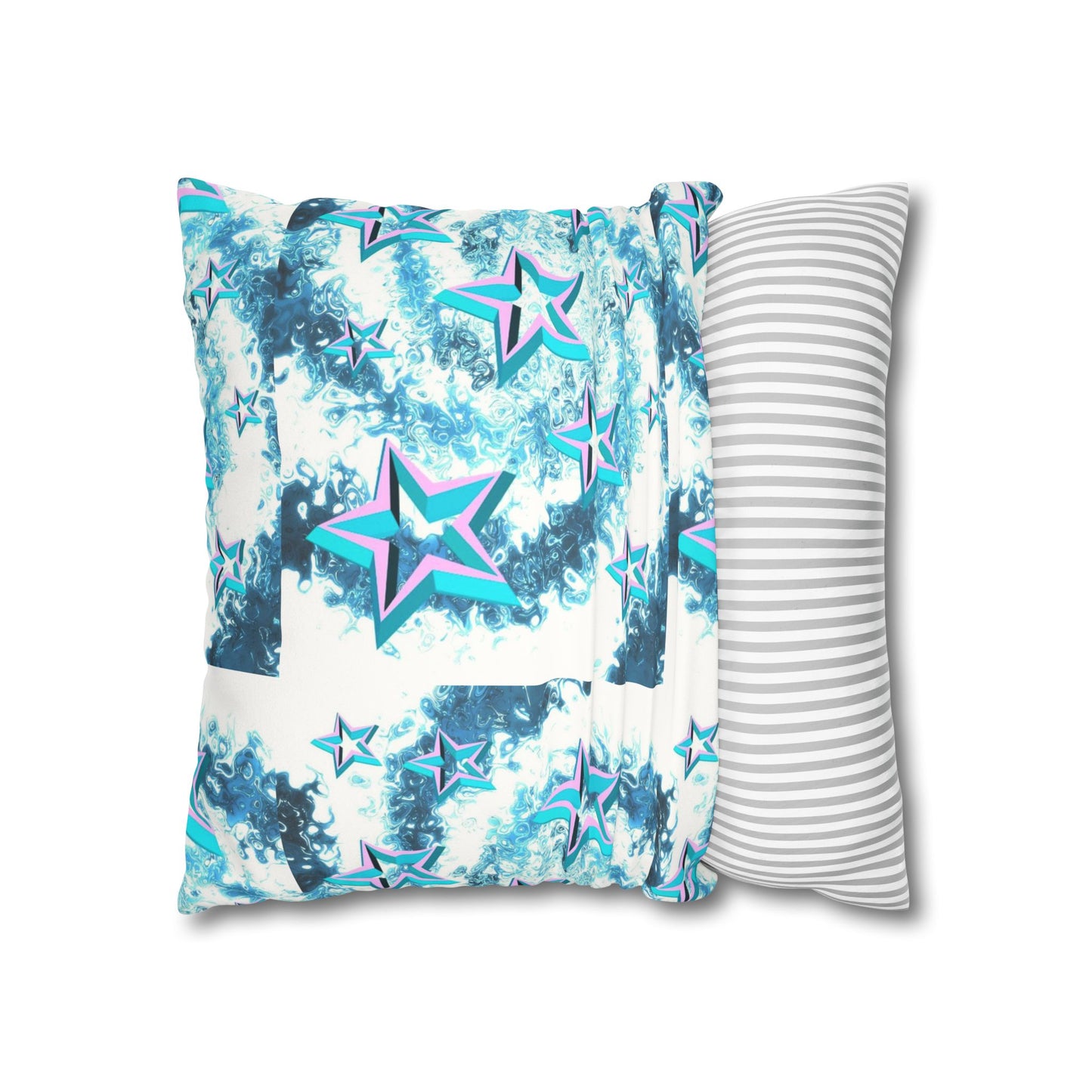 Star Faux Suede Square Pillowcase