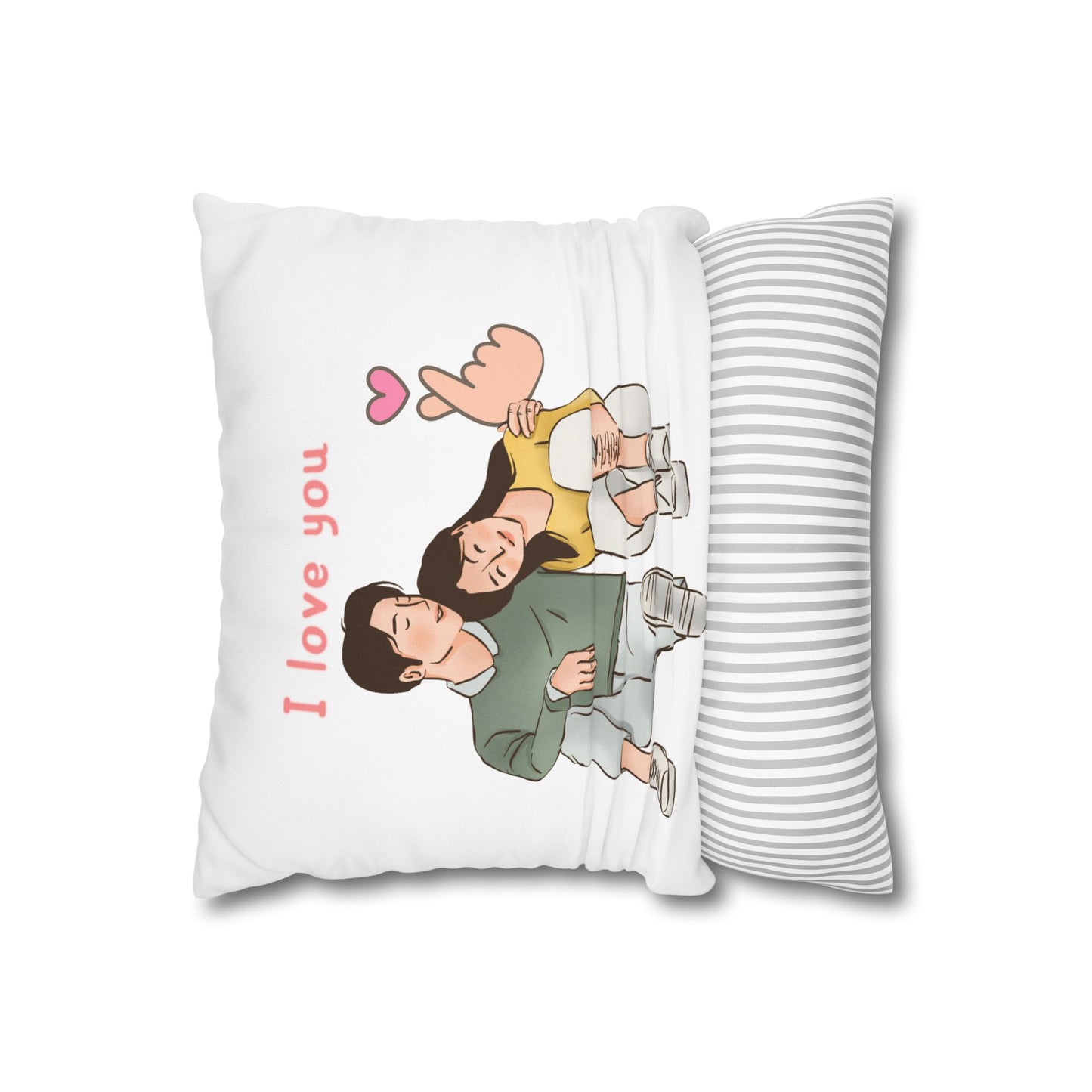 Love U Spun Polyester Pillowcase